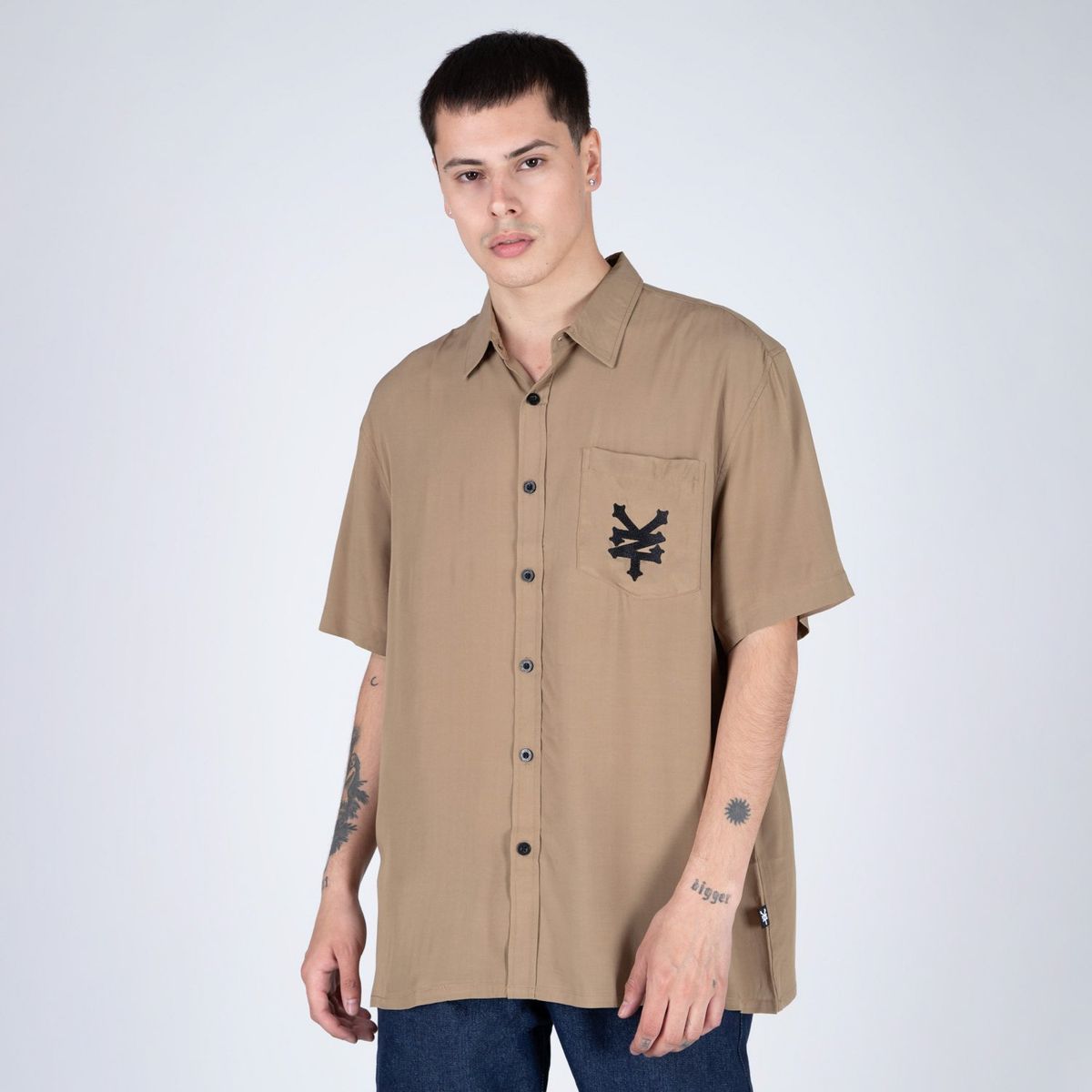 ZOO YORK - Camisa Manga Corta Viscosa Hombre Zoo York