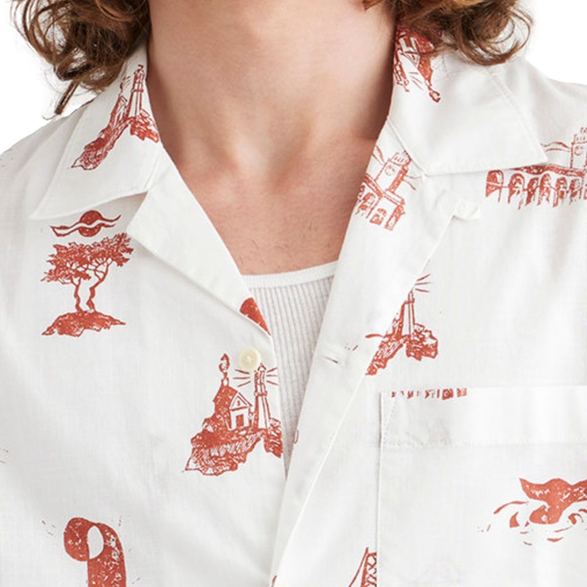 DOCKERS - Camisa Guayabera Manga Corta Algodón Hombre Dockers