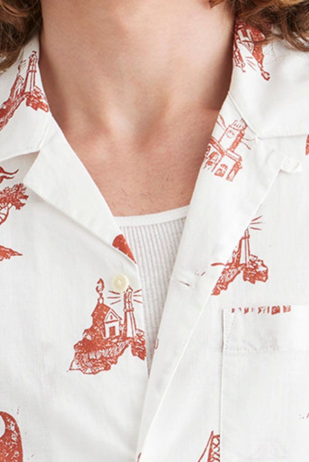 DOCKERS - Camisa Guayabera Manga Corta Algodón Hombre Dockers
