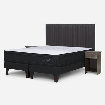 Imagen 2 del producto Cama Europea Tempo Plus 2 Plazas + Set Muebles Lucio
