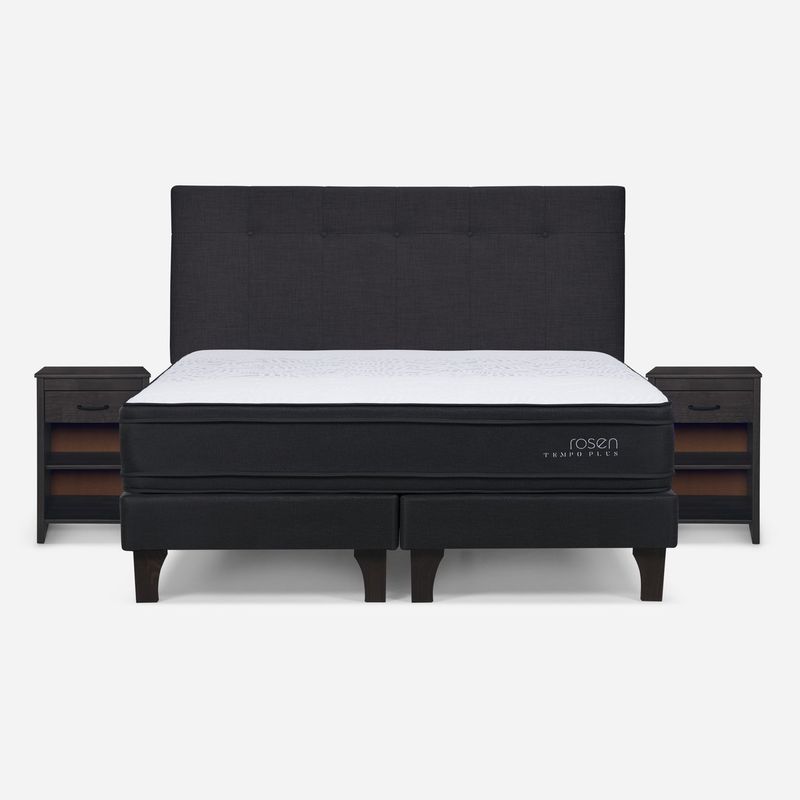 ROSEN - Cama Europea Tempo Plus King + Set Muebles New Bennet Rosen