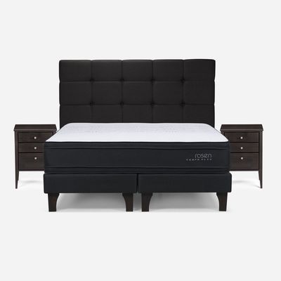 Imagen 2 del producto Cama Europea Tempo Plus 2 Plazas + Set Muebles Issey Grafito