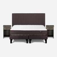 Cama Europea Ergo T 2 Plazas + Set Muebles Lucio