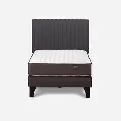 ROSEN - Cama Europea 1.5 Plaza Ergo T + Respaldo