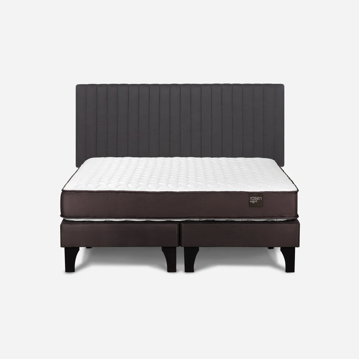 ROSEN - Cama Europea New Ergo T 2 Plazas x 2.00 mt Base Dividida + Respaldo Rosen