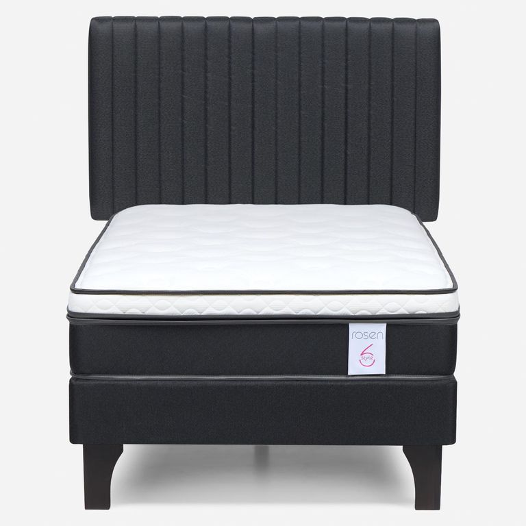 ROSEN Cama Europea New Style 6 1.5 Plazas x 2.00 mt + Respaldo