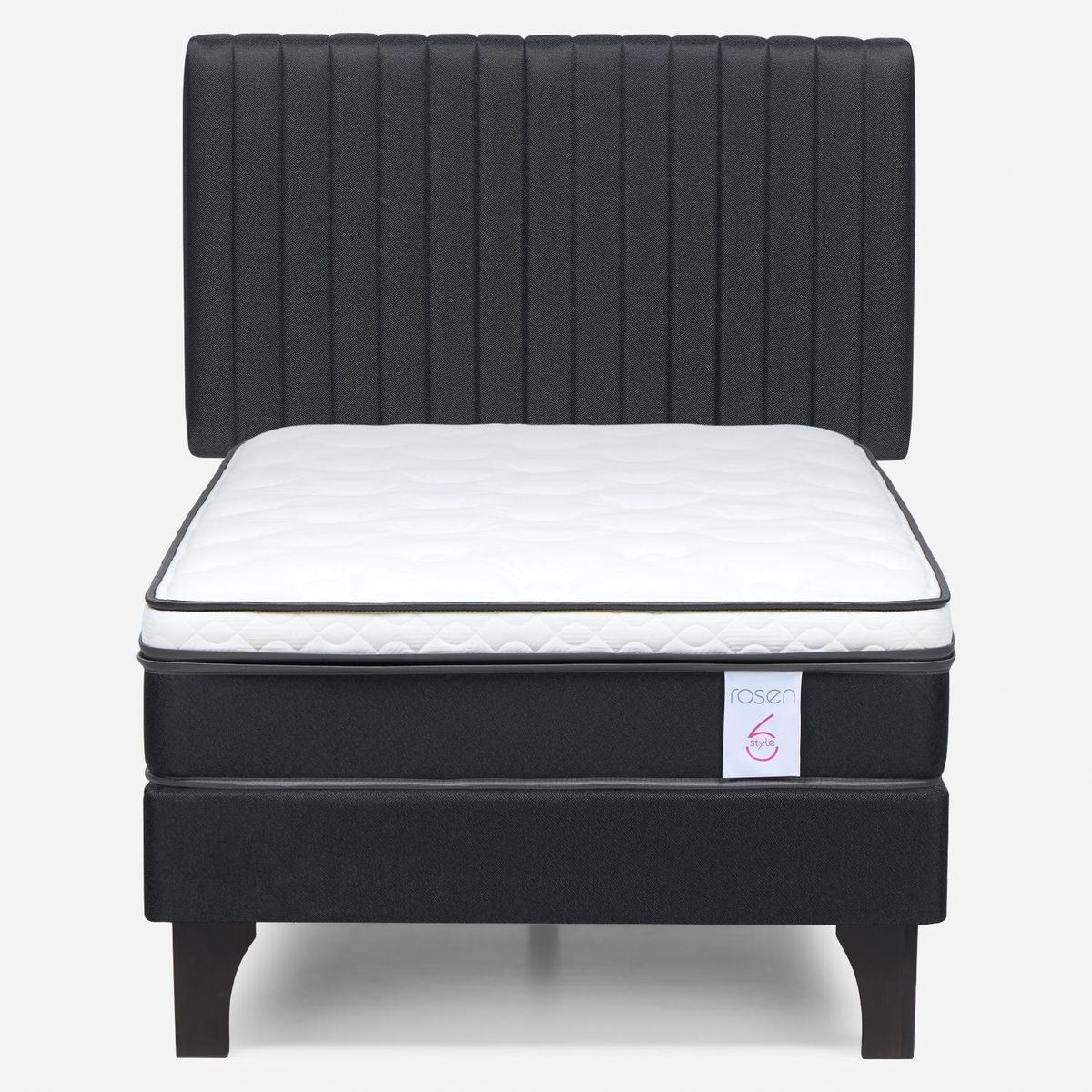 ROSEN - Cama Europea New Style 6 1.5 Plazas x 2.00 mt  + Respaldo Rosen