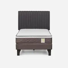 ROSEN - Cama Europea New Style 4 1.5 Plazas + Respaldo Lucio
