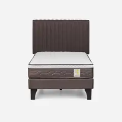 ROSEN - Cama Europea New Style 4 1.5 Plazas + Respaldo Lucio