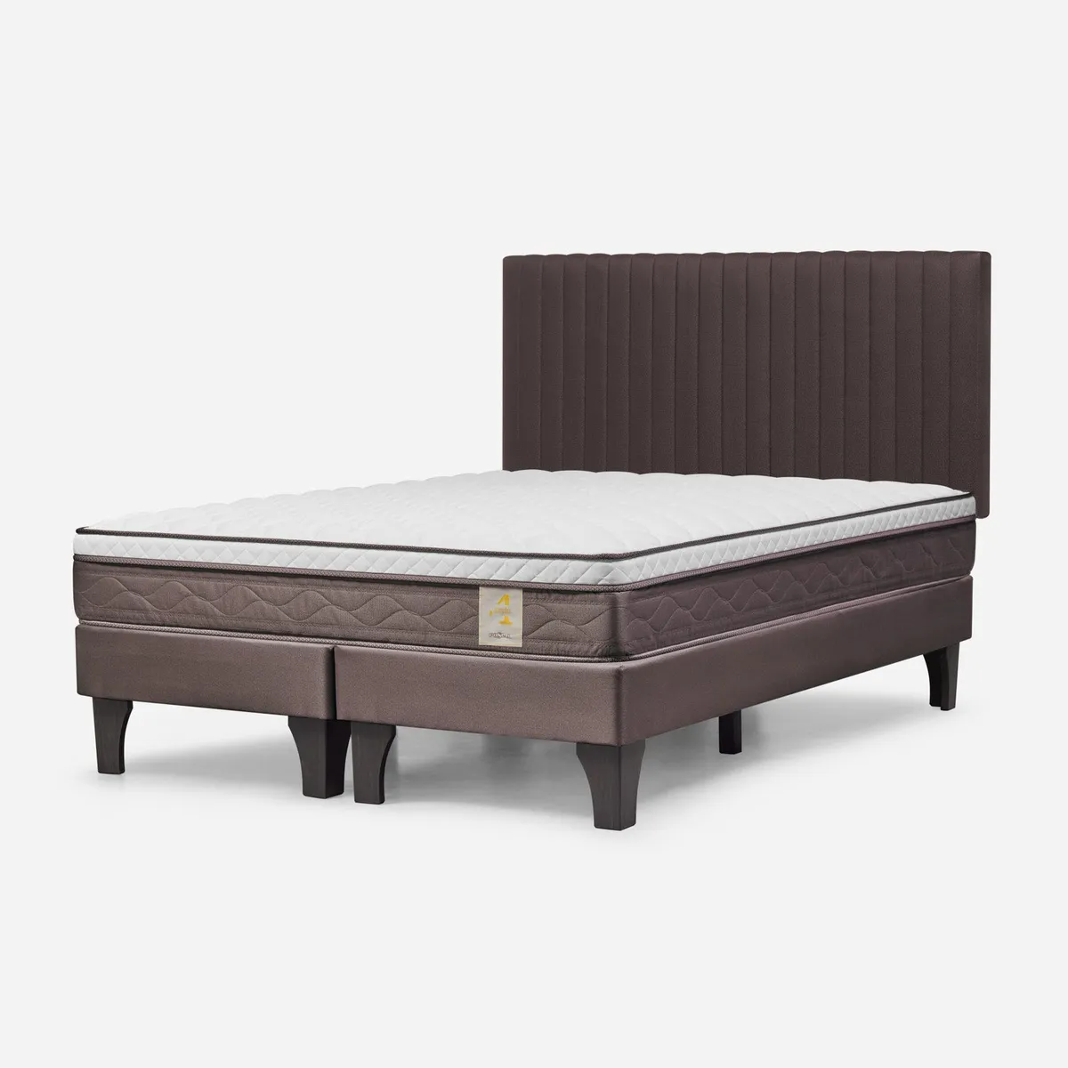 ROSEN - Cama Europea New Style 4 2 Plazas + Respaldo Lucio Rosen