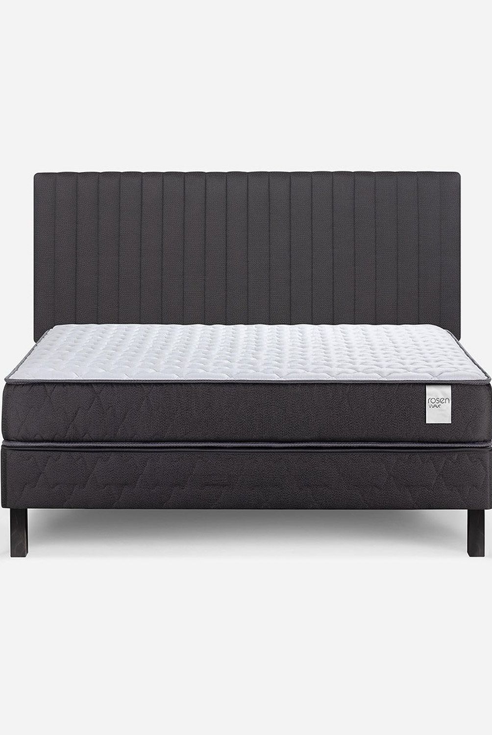 ROSEN - Cama Europea Wave 2 Plazas + Respaldo Lucio Grafito Rosen