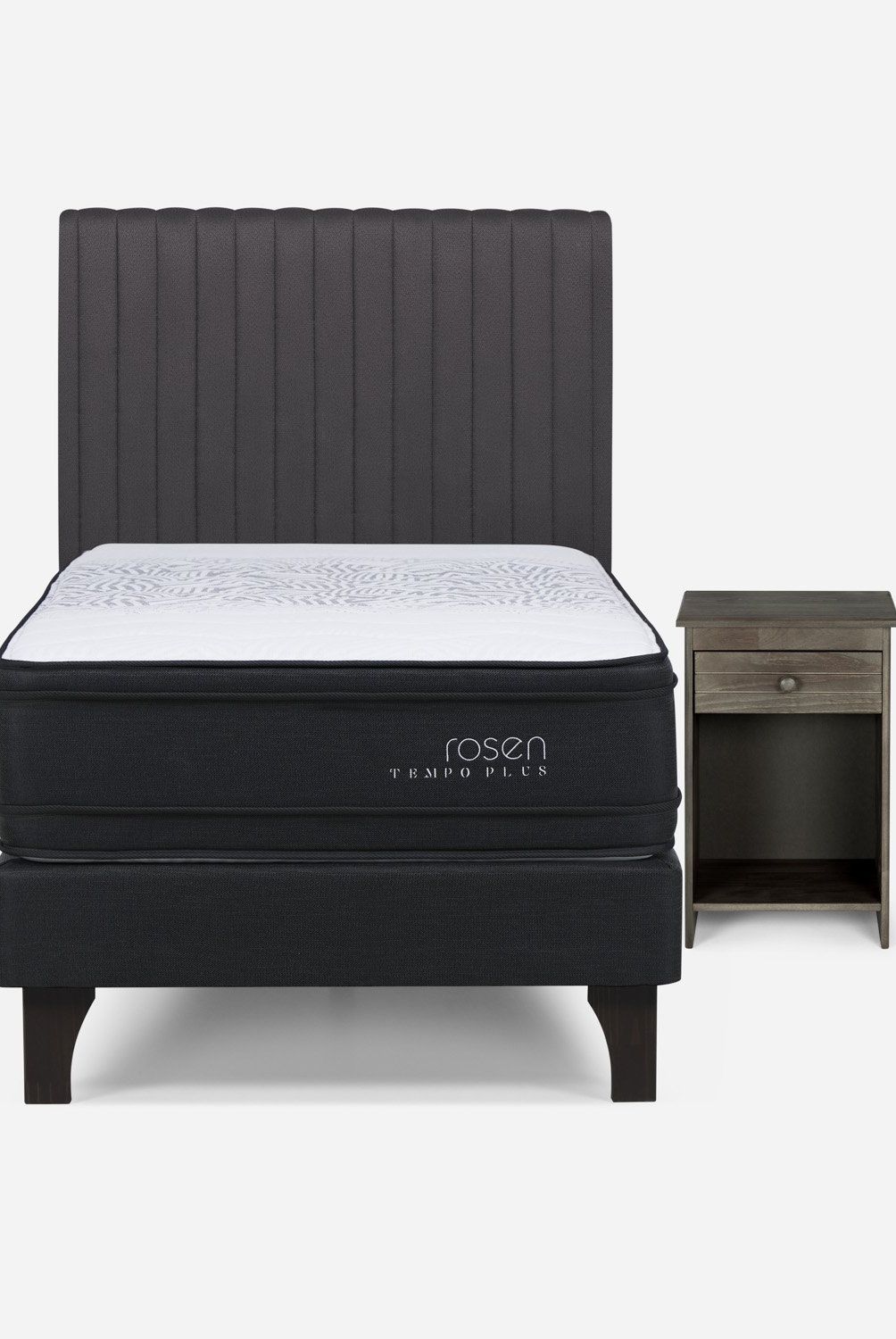 ROSEN - Cama Europea Tempo Plus 1.5 Plazas Set Muebles Lucio Rosen