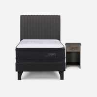 Cama Europea Tempo Plus 1.5 Plazas Set Muebles Lucio