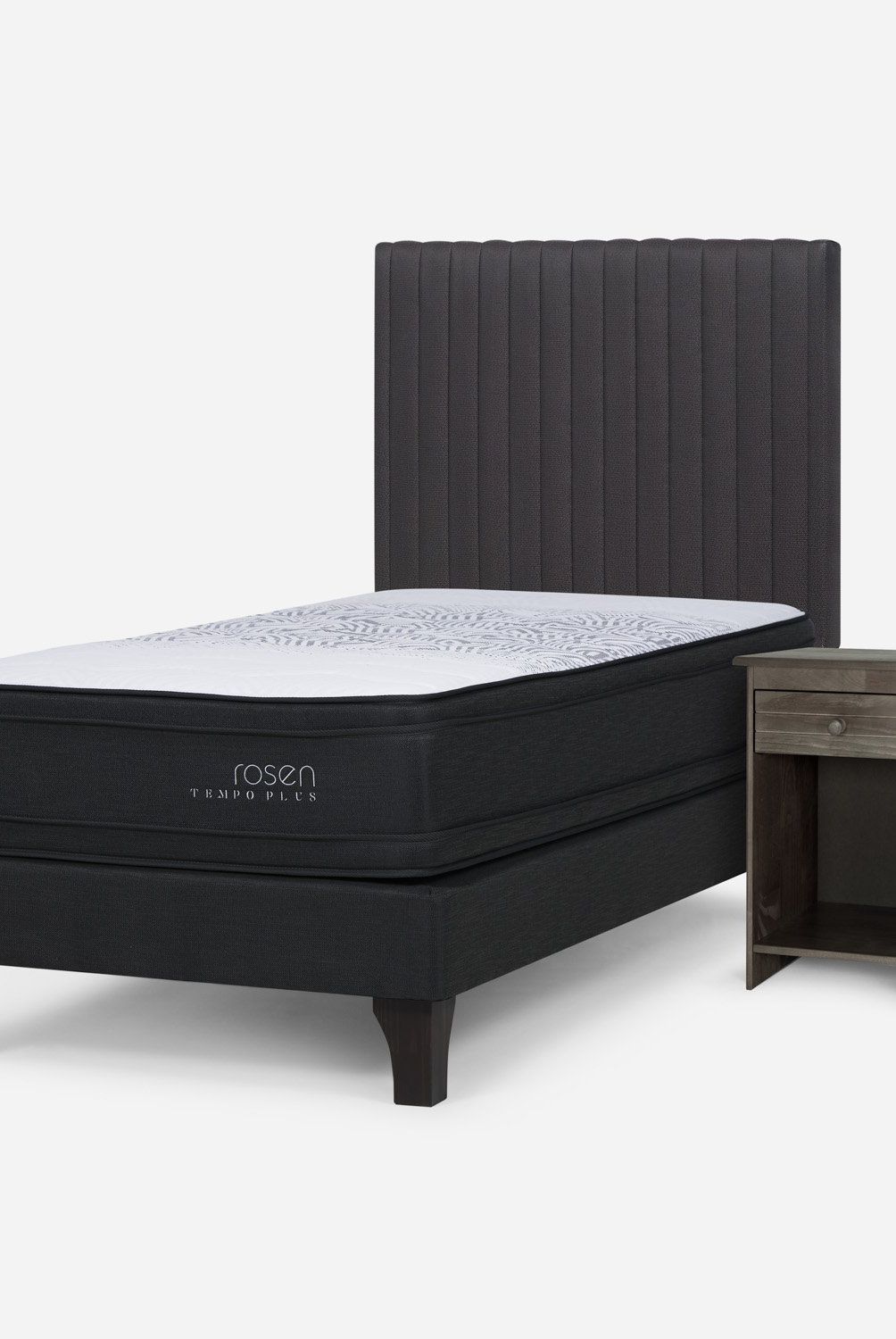 ROSEN - Cama Europea Tempo Plus 1.5 Plazas Set Muebles Lucio Rosen