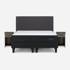 ROSEN - Cama Europea Tempo Plus King + Set Muebles Lucio