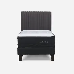 ROSEN - Cama Europea Tempo Plus 1.5 Plazas Respaldo Lucio