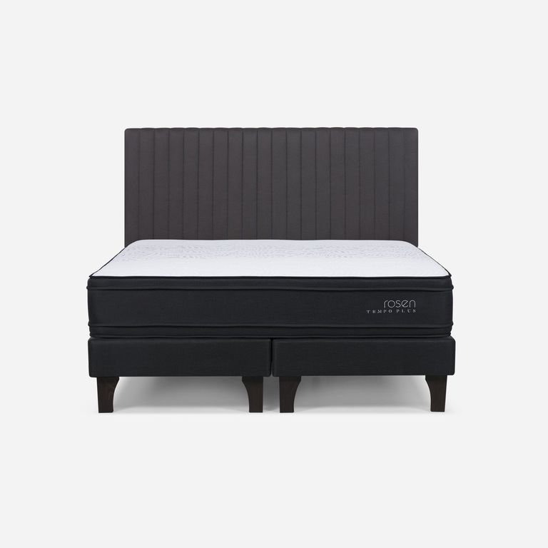 ROSEN Cama Europea Tempo Plus King x 2.00mt Base Dividida + Respaldo