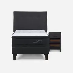 ROSEN - Cama Europea Tempo Plus 1.5 Plazas Set Muebles Bennet