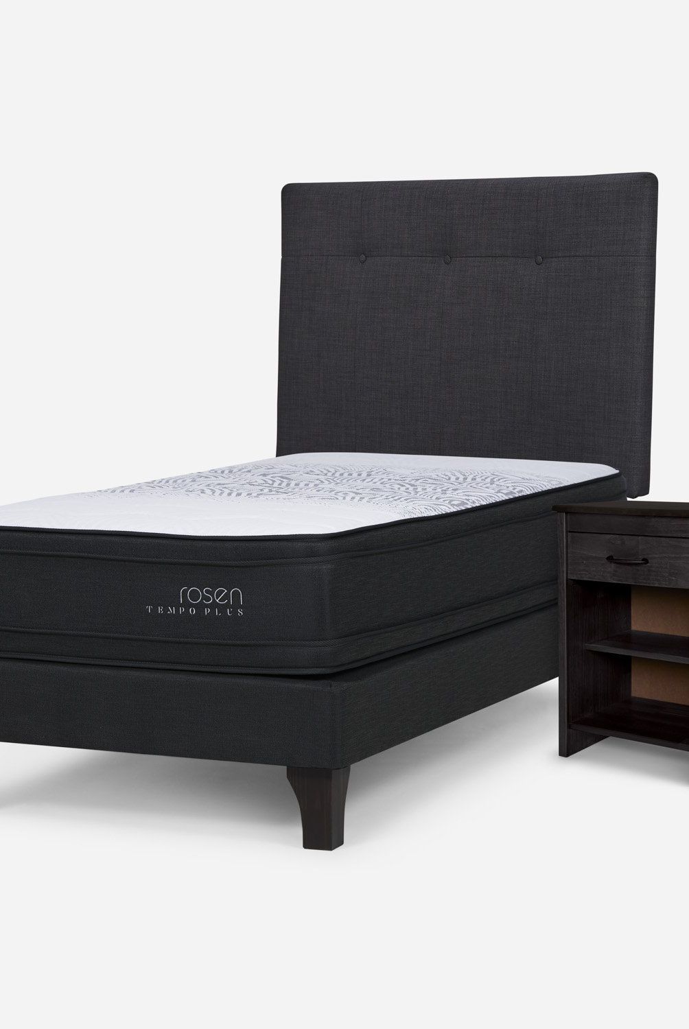 ROSEN - Cama Europea Tempo Plus 1.5 Plazas Set Muebles Bennet Rosen