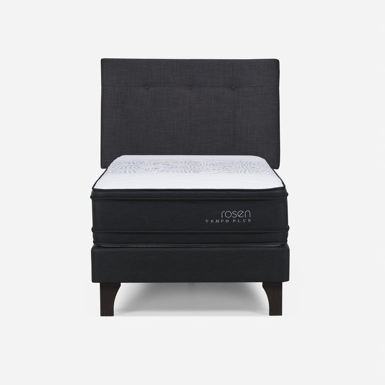 Cama Europea Tempo Plus 1.5 Plazas x 2.00mt + Respaldo