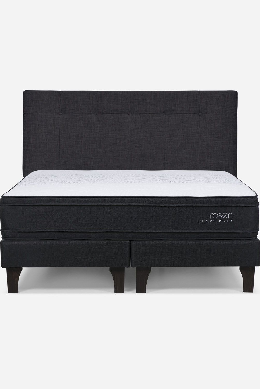 ROSEN - Cama Europea Tempo Plus 2 Plazas + Respaldo New Bennet  Rosen