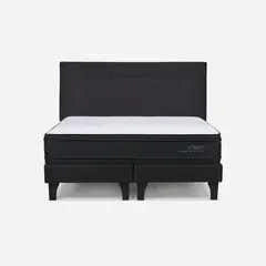 ROSEN - Cama Europea Tempo Plus 2 Plazas + Respaldo New Bennet