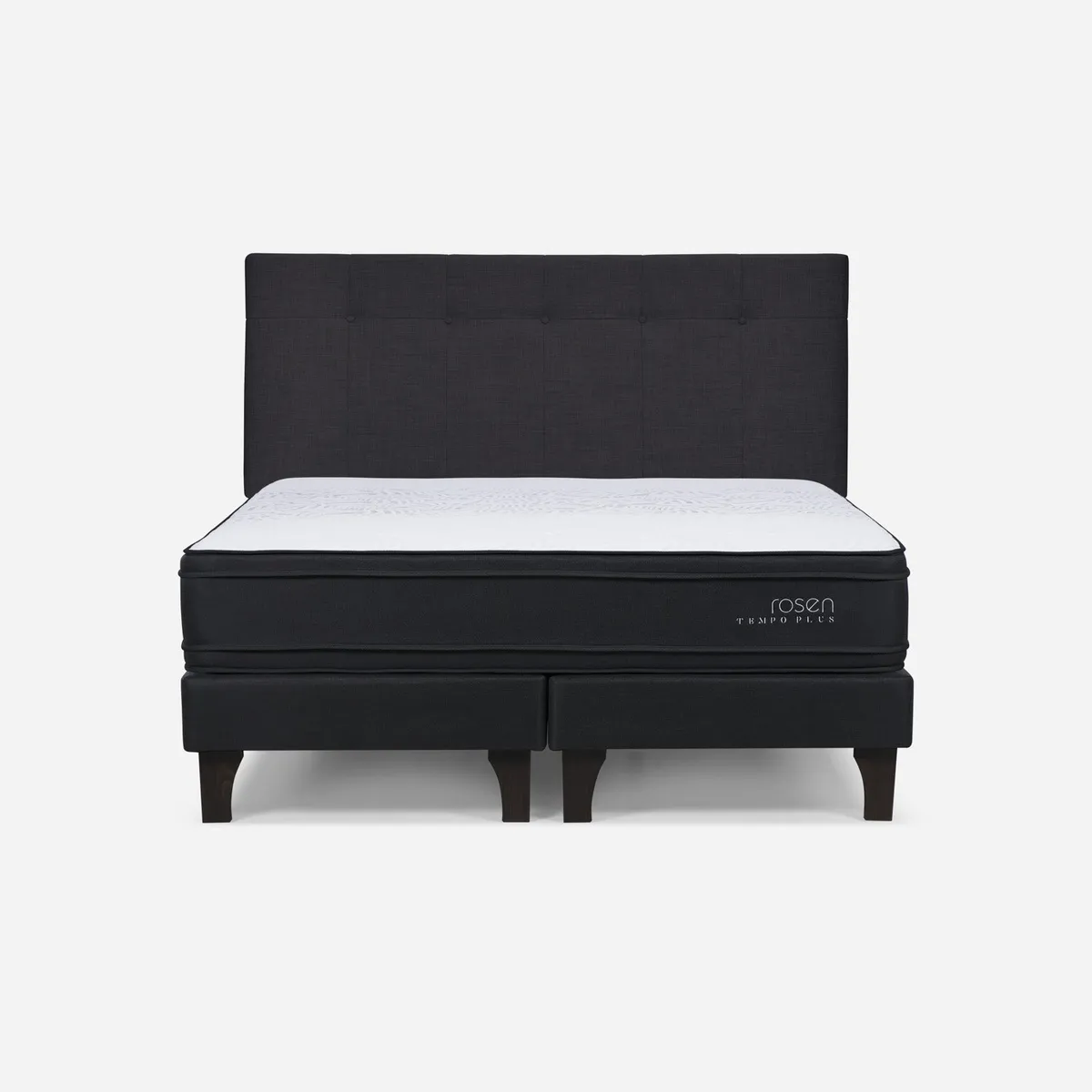 ROSEN - Cama Europea Tempo Plus King x 2.00mt Base Dividida + Respaldo Rosen
