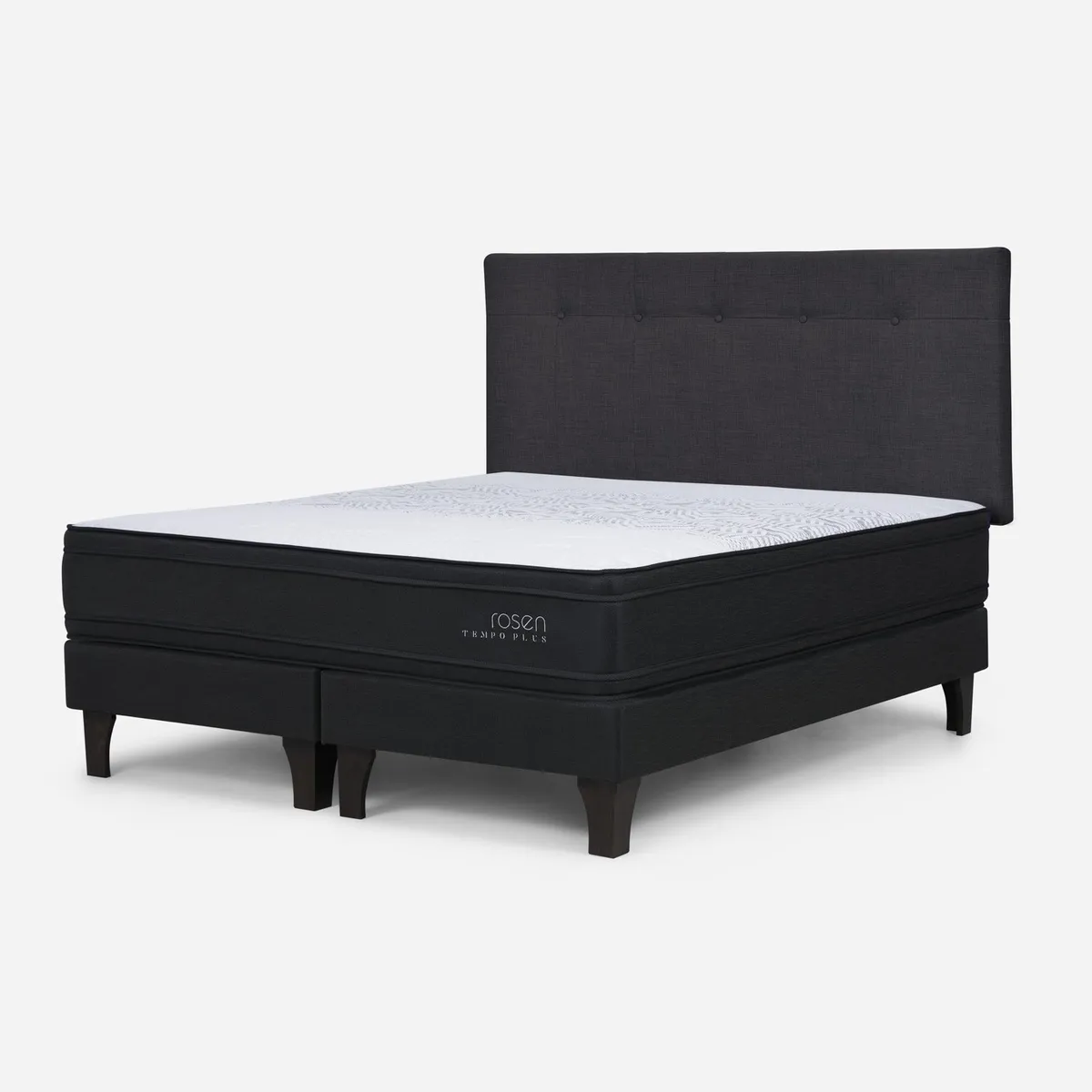 ROSEN - Cama Europea Tempo Plus King x 2.00mt Base Dividida + Respaldo Rosen