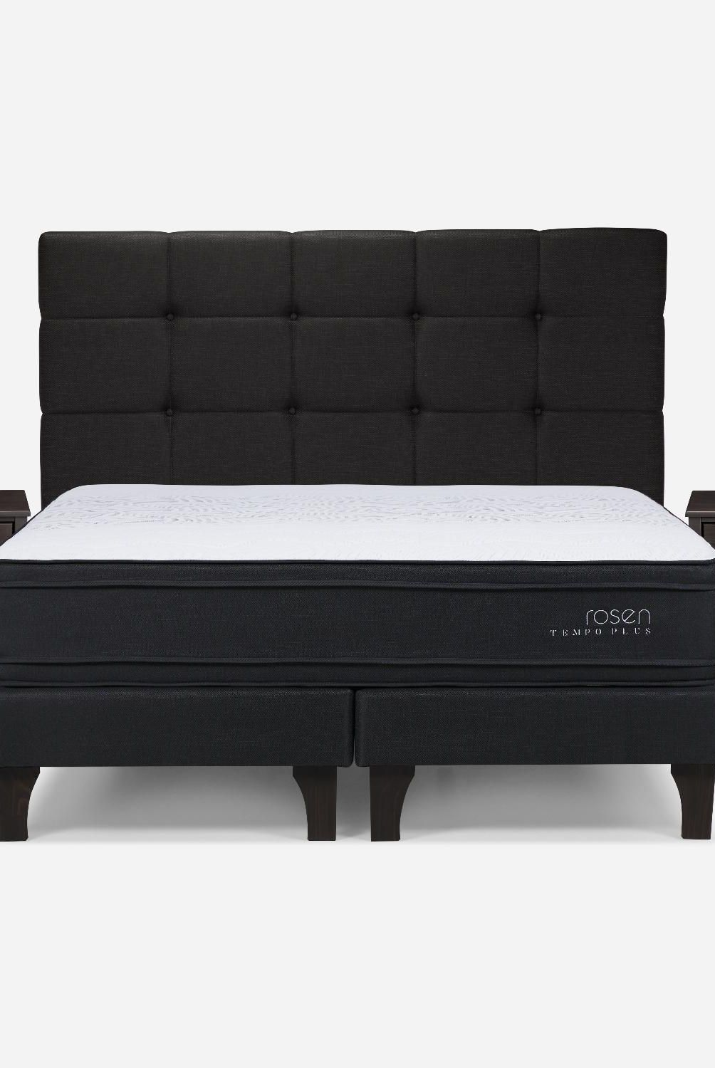 ROSEN - Cama Europea Tempo Plus King + Set Muebles Issey Grafito Rosen