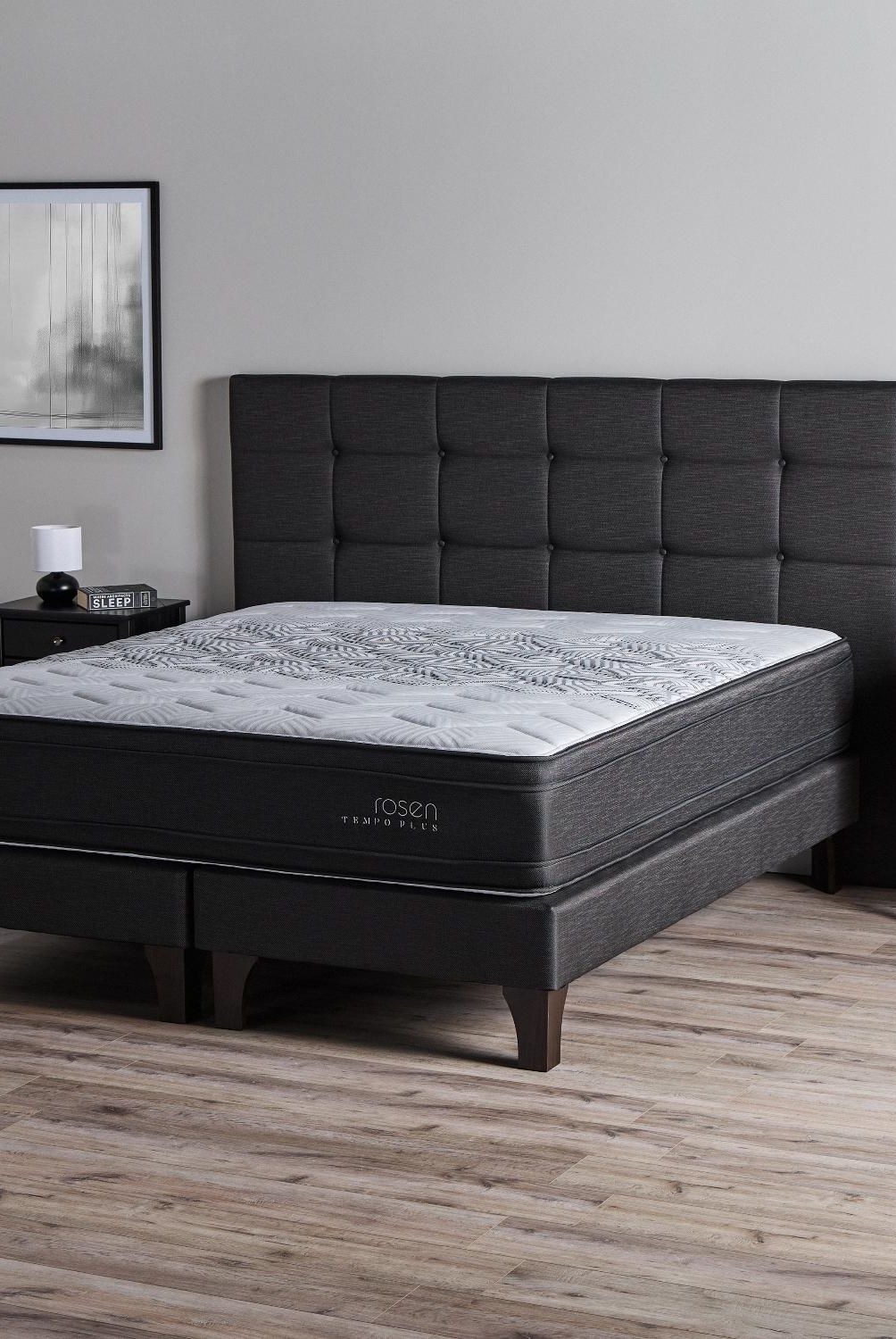 ROSEN - Cama Europea Tempo Plus King + Set Muebles Issey Grafito Rosen