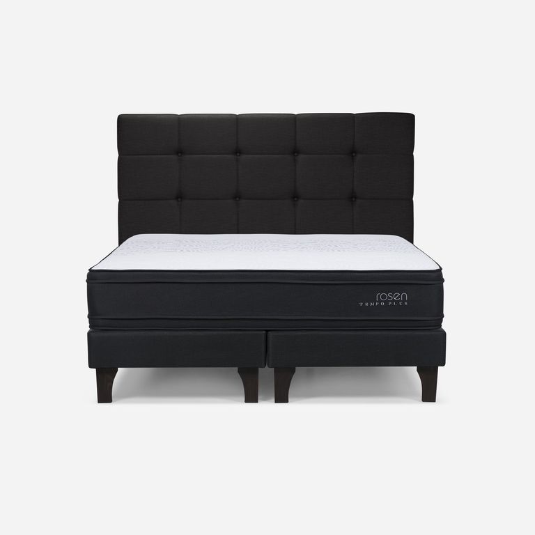 Cama Europea Tempo Plus Super King X 2.00 CM Base Dividida + Respaldo