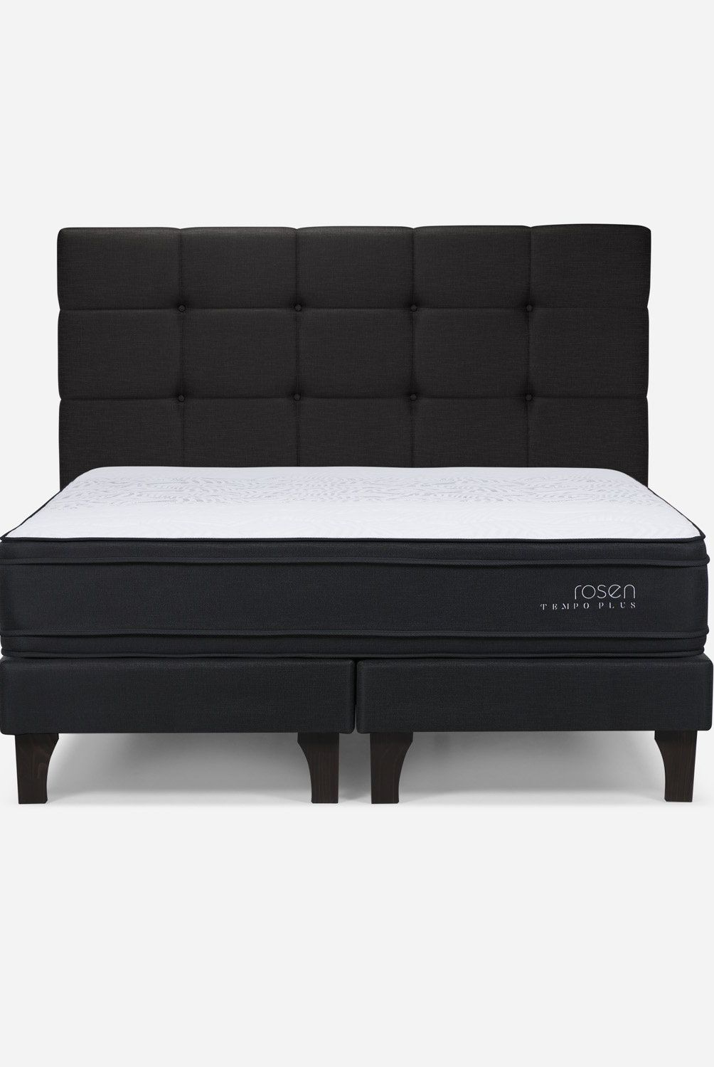ROSEN - Cama Europea Tempo Plus Super King + Respaldo Issey Grafito Rosen