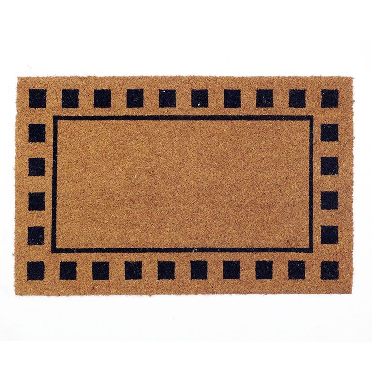 Limpiapies Tapete Fibras de Coco 40X60 Cm Exterior e Interior Decoracion Squares