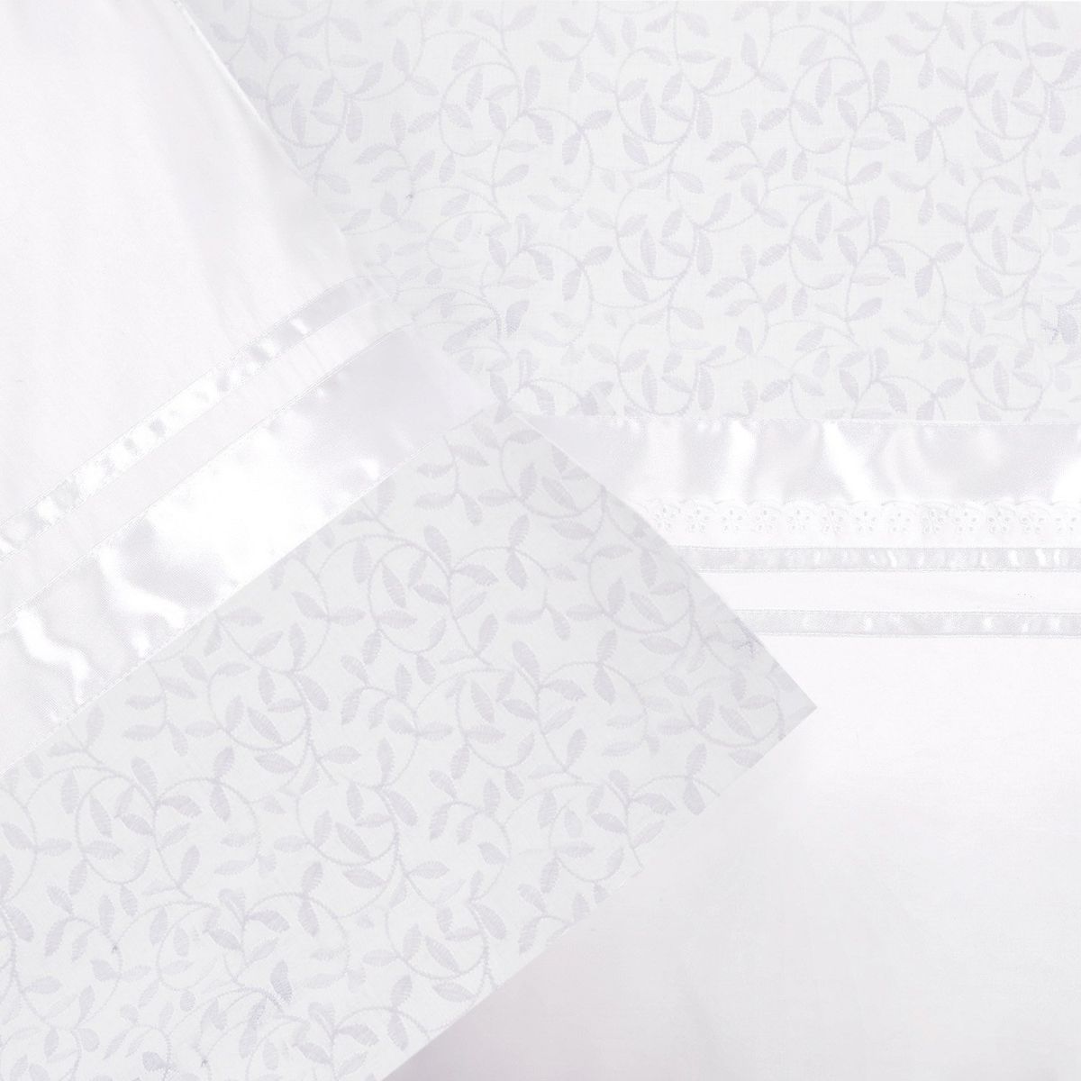 NINA HERRERA - Juego De Sábanas 220 Hilos Hojita Blanca Nina Herrera