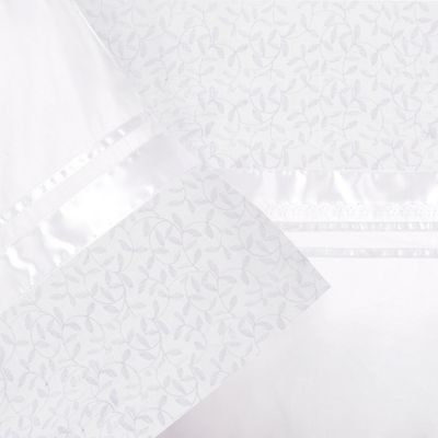 Imagen 2 del producto Juego De Sábanas 220 Hilos Hojita Blanca