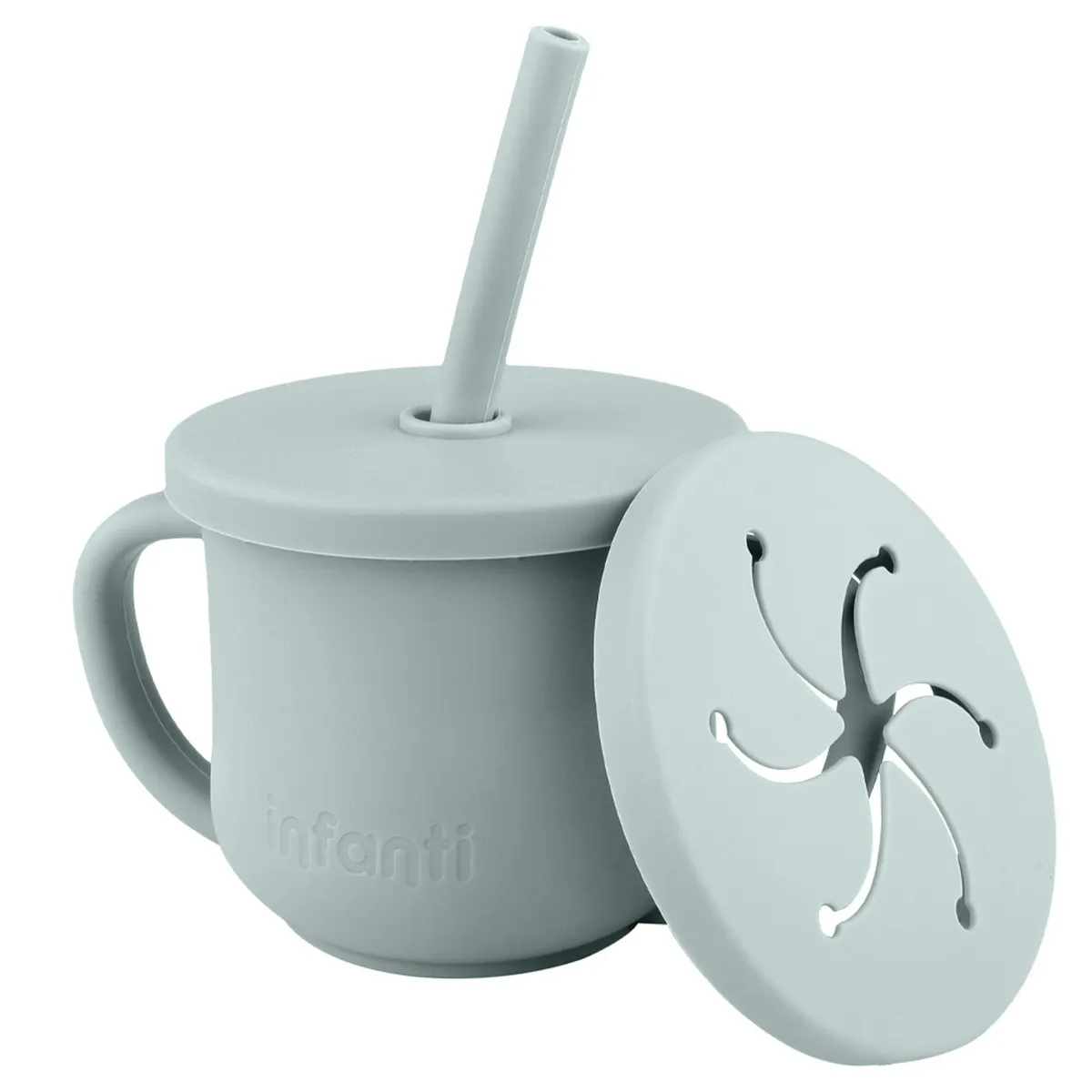 INFANTI - Vaso 2 En 1 Con Asas Azul Infanti