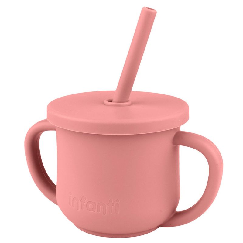 INFANTI - Vaso 2 En 1 Con Asas Rojo Infanti