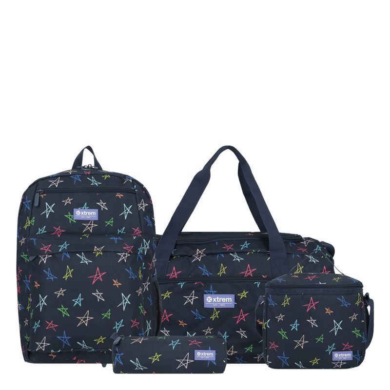 XTREM - Megapack 2.0 Mochila + Lonchera + Estuche + Bolso 5XT  Xtrem