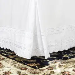 DORAL - Faldón Romántico Broderie Blanco
