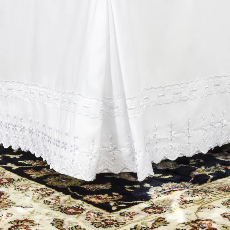 Faldón Romántico Broderie Blanco