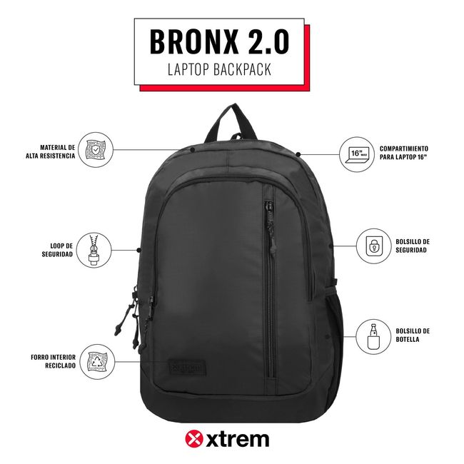XTREM - Mochila Notebook  Bronx 2.0 5Xt 16" Xtrem