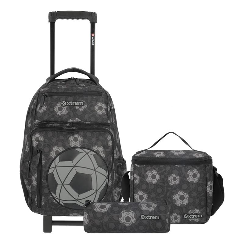 XTREM - Run Pack Mochila con Ruedas + Lonchera + Estuche 5XT  Xtrem