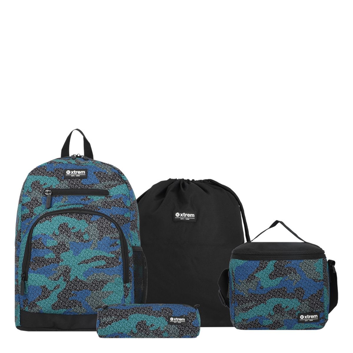 XTREM - Multipack Mochila + Lonchera + Estuche + Bolso 5XT  Xtrem