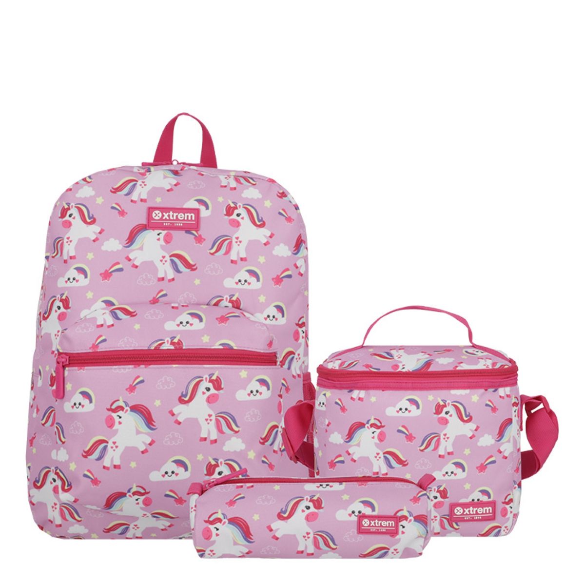 XTREM - Triple Pack Mochila + Lonchera + Estuche 5XT  Xtrem