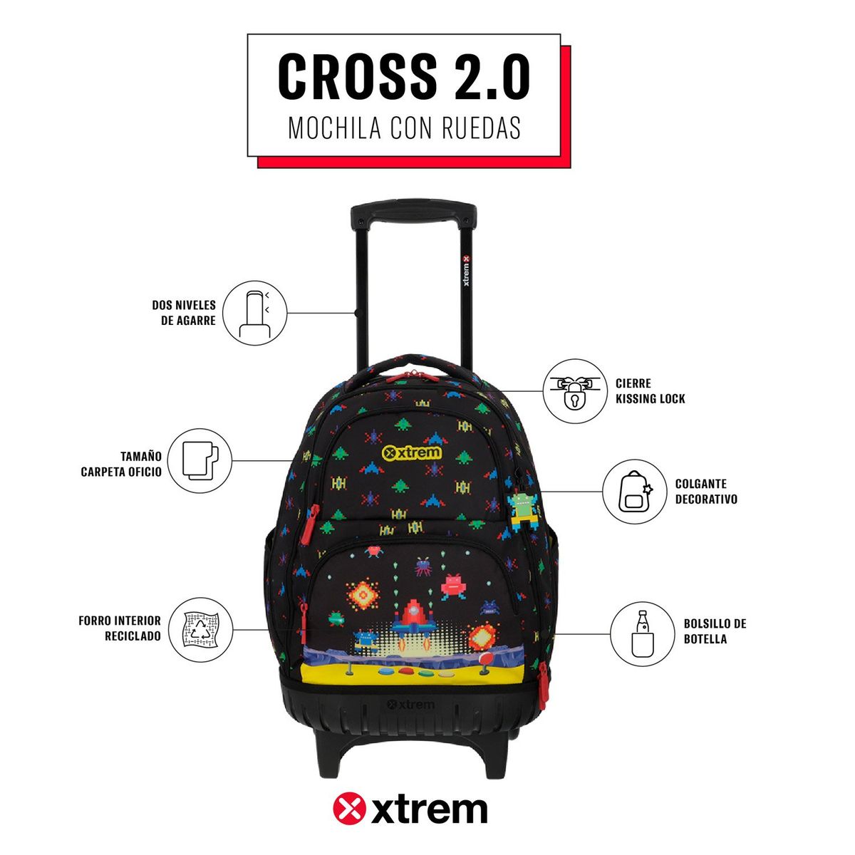 XTREM - Mochila con ruedas  Cross 2.0 5XT Xtrem