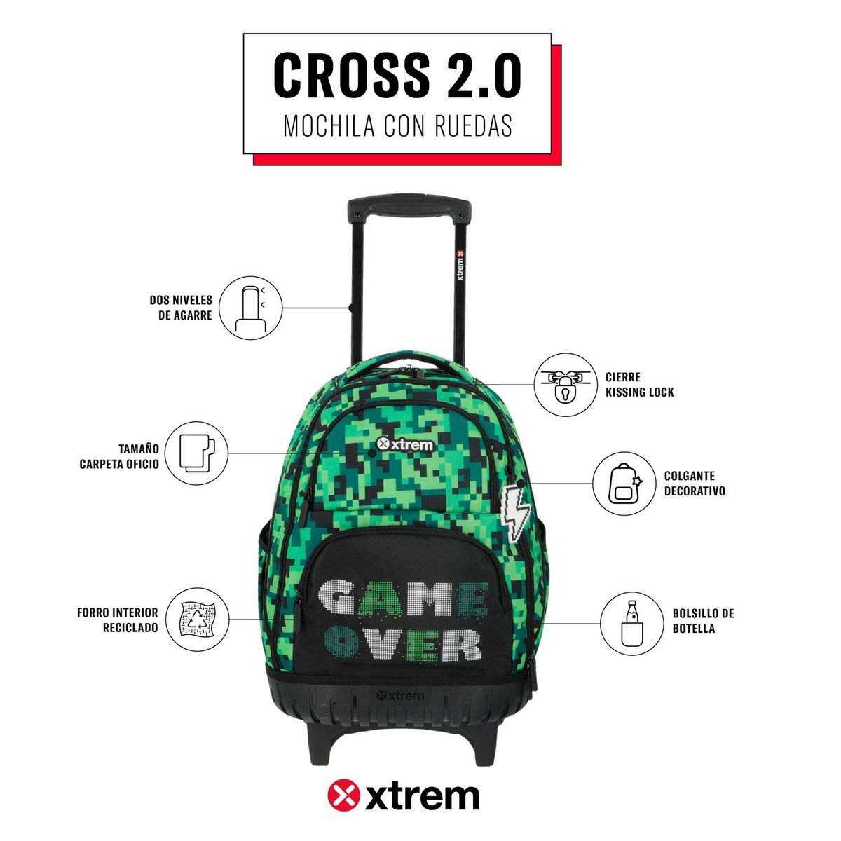 XTREM - Mochila con ruedas  Cross 2.0 5XT Xtrem