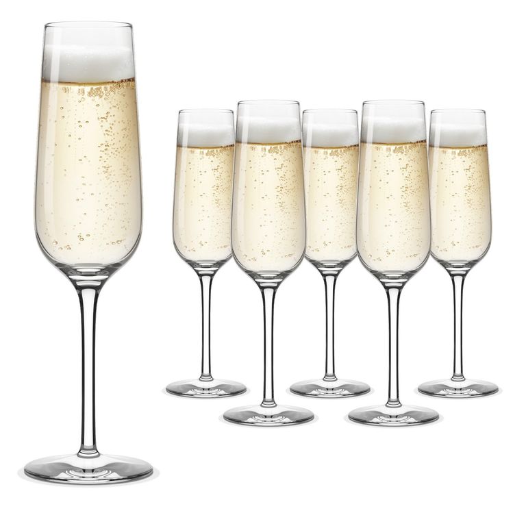 Set 6 Copas Flauta Cristal 214 ml Champagne Stellenbosch