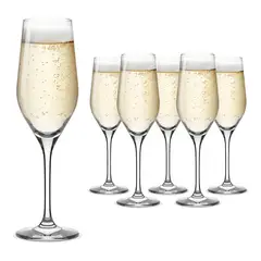 HAUSMANN - Set 6 Copas Flauta Champane Cristal 285 ml Montalcino