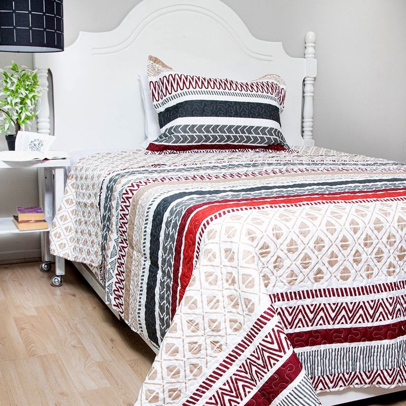 DORAL - Quilt Estampado Deluxe Reversible D/2 1.5 Plaza Doral