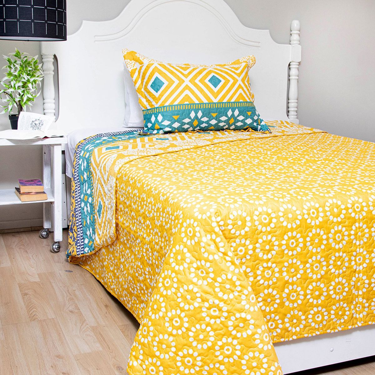 DORAL - Quilt Estampado Deluxe Reversible D/3 1.5 Plaza Doral